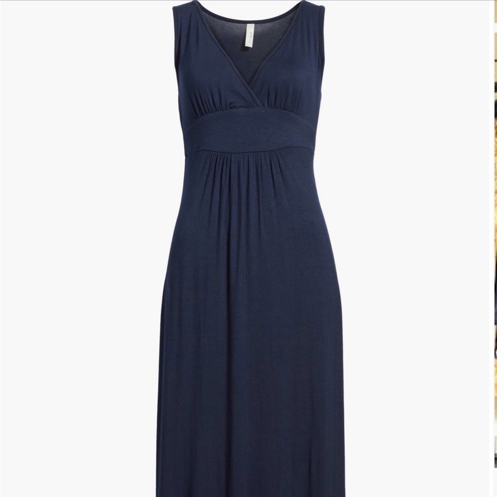 Navy Blue Loveappella petite loveappella Maxi Dress